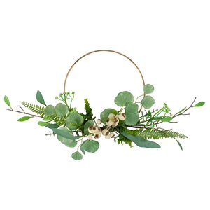Northlight 12-in Green Artificial Eucalyptus Wreath