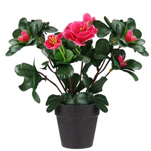 Northlight 7.5-in Pink Potted Artificial Rose Plant
