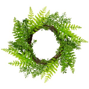 Northlight 18-in Green Artificial Fern Wreath