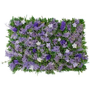 Northlight 9-in Green/Purple Artificial Grass and Flower Mat