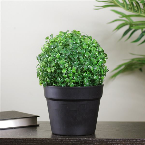 Northlight 12.5-in Green Potted Artificial Boxwood Plant