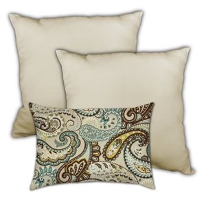 Joita Home Mohave Desert 18-in x 18-in Square Brown Chocolate Pillow and Lumbar Pillow - Set of 3