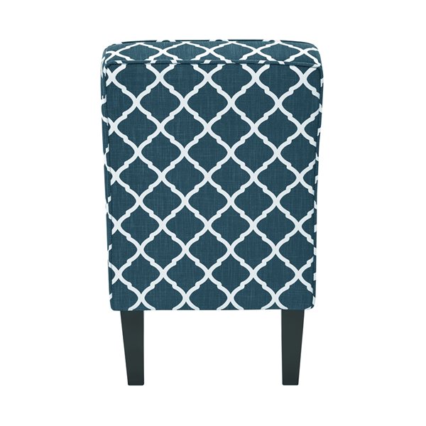 Handy Living Gio Modern Navy Blue Polyester Slipper Chair - Set of 2