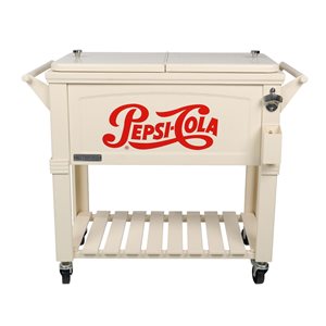 Permasteel Off-White 75.7-L Wheeled Insulated Cart Cooler