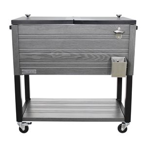 Permasteel Grey 75.7-L Wheeled Insulated Cart Cooler