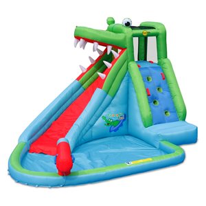 Happy Hop The Crocodile Pool 137-in Polyester Bounce House