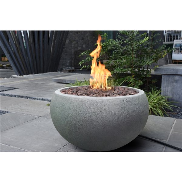 Modeno Newbridge 26.8-in W 40,000 BTU Grey Concrete Liquid Propane Firebowl