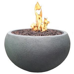 Modeno Newbridge 26.8-in W 40,000 BTU Grey Concrete Liquid Propane Firebowl