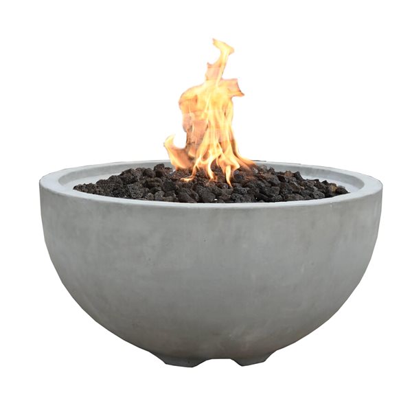 Modeno Nantucket 26-in W 40,000 BTU Gray Concrete Natural Gas Firebowl