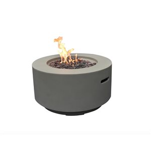 Modeno Waterford 27-in W 40,000 BTU Grey Concrete Natural Gas Fire Table