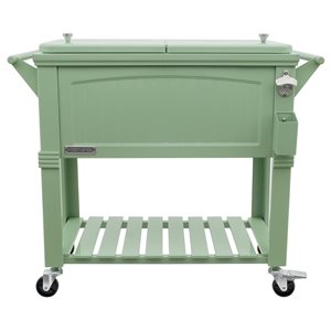 Permasteel Sage Green 75.7-L Wheeled Insulated Cart Cooler
