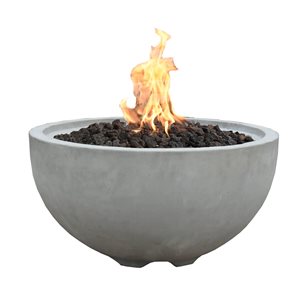 Modeno Nantucket 26-in W 40,000 BTU Grey Concrete Liquid Propane Firebowl