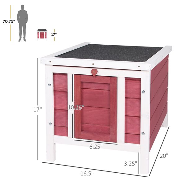 PawHut Wooden Rabbit Hutch