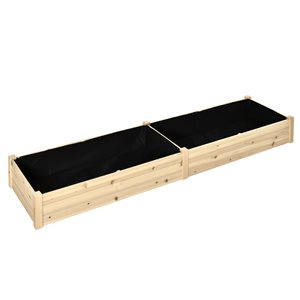 Outsunny 24.25-in x 96-in Wooden Raised Garden Bed