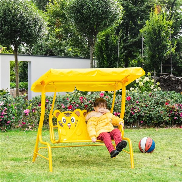 Double seat outlet swing chair