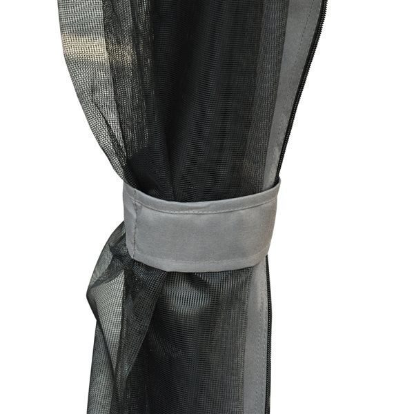 Outsunny 3-person Grey Steel Outdoor Swing