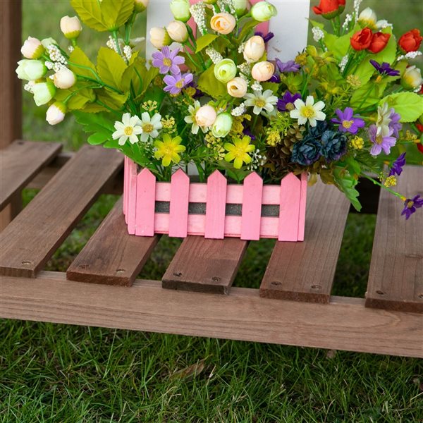 Outsunny 21.25-in x 48.5-in Brown Raised Garden Bed with Clapboard