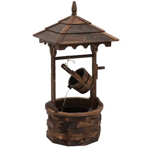 Outsunny 47.25-in Wood Fountain Statue