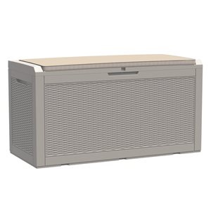 Outsunny 25-in x 48-in Light Brown Outdoor Storage Box