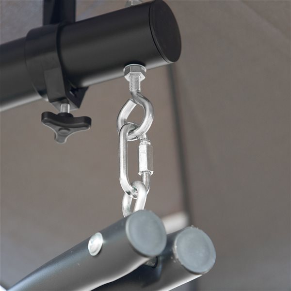 Outsunny Charcoal Grey Fabric Hammock Chair - Stand Included