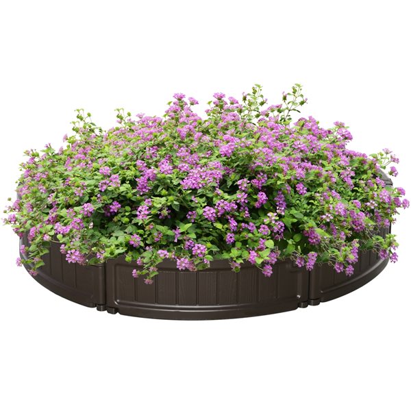 Outsunny 48.5-in x 48.5-in Brown Round Raised Garden Bed