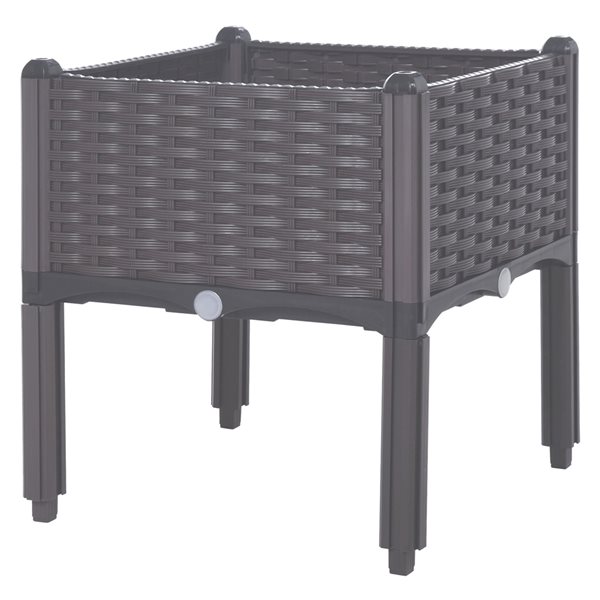 Outsunny 15.75in x 15.75in Brown Raised Garden Bed 845290 RONA