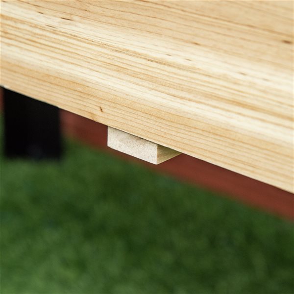 Outsunny 23.5-in x 47.25-in Wooden Black Raised Garden Bed