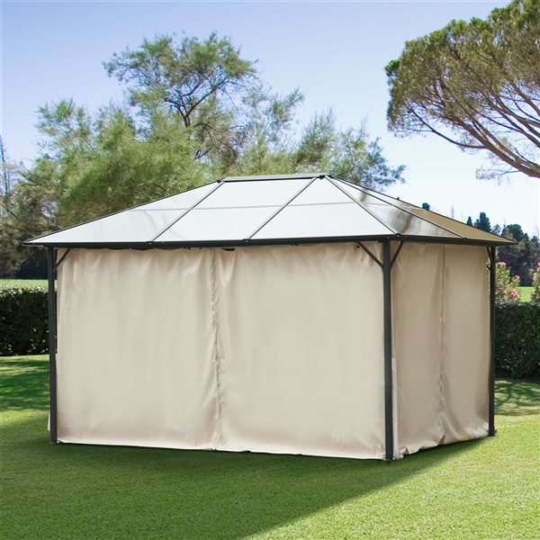 Parois latérale pour abri-soleil 10 pi x 13 pi par Outsunny, beige