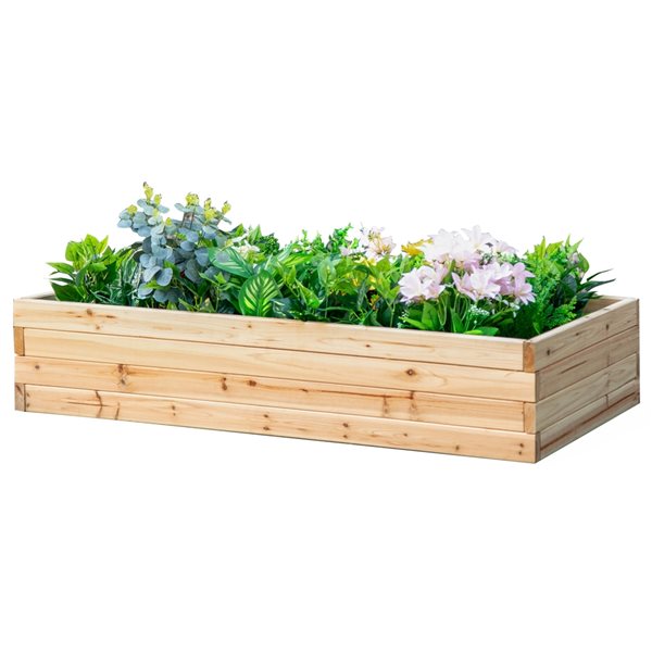 Outsunny 23.5-in x 46-in Wooden Raised Garden Bed 845-534 | RONA