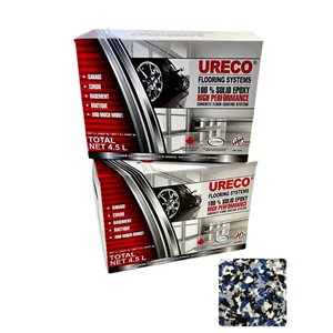 Ureco 2-part Orbit Flake High-gloss Garage Floor Kit