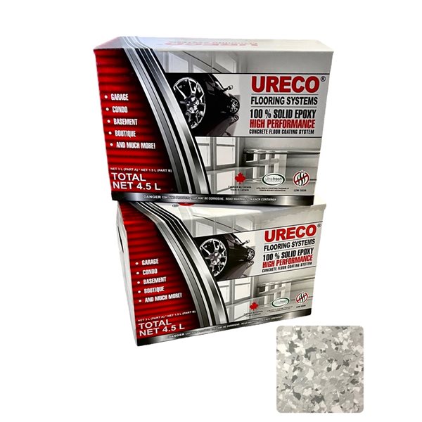Ureco 2-part Snowfall Flake High-gloss Garage Floor Kit