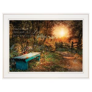 Trendy Decor 4 U 19-in x 15-in Show Me The Path Printed Wall Art with White Frame - 1-Piece