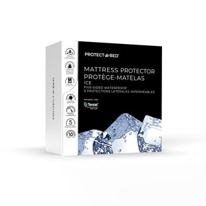 Protect-A-Bed Ice 18-in D Cotton Queen Hypoallergenic Mattress Cover