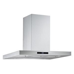 Aria 36-in Convertible Stainless Steel Island Range Hood with Charcoal Filter