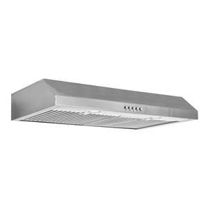 Aria 30-in Under Cabinet Range Hood in Stainless Steel with Charcoal Filter