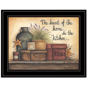 Trendy Decor 4U Rectangle 19-in x 15 po Heart of the Home Printed Wall Art - Black Frame