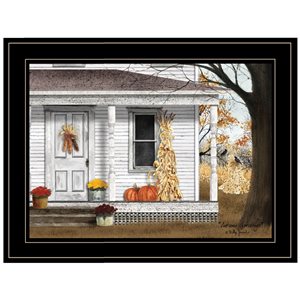 Trendy Decor 4U Rectangle 19-in x 15 po Autumn Greetings Printed Wall Art with Black Frame
