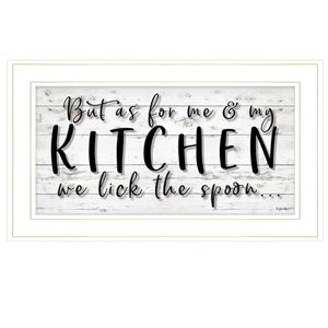 Trendy Decor 4U Rectangle 27-in x 15 po We lick the Spoon Printed Wall Art with White Frame