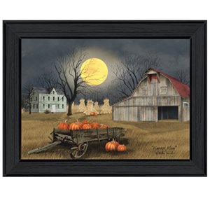 Trendy Decor 4U Rectangle 19-in x 15 po Harvest Moon Printed Wall Art with Black Frame