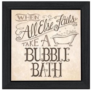 Trendy Decor 4U Square 15-in x 15 po When All Else Fails Printed Wall Art with Black Frame
