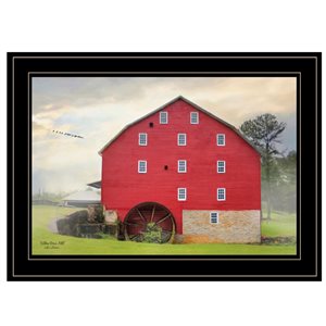 Trendy Decor 4 U Rectangle 21-in x 15-in Willow Grove Mill Printed Wall Art with Black Frame - 1-Piece
