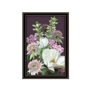 Trendy Decor 4U Rectangle 14-in x 20-in Wild For Plum Bouquet Black Frame Wall Art