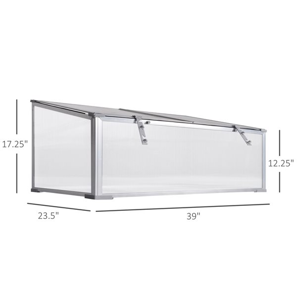 Outsunny 8.33-ft L x 4.42-ft W x 2.25-ft H Cold Frame
