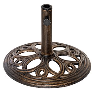Outsunny Bronze Cast Iron Round Patio Umbrella Base