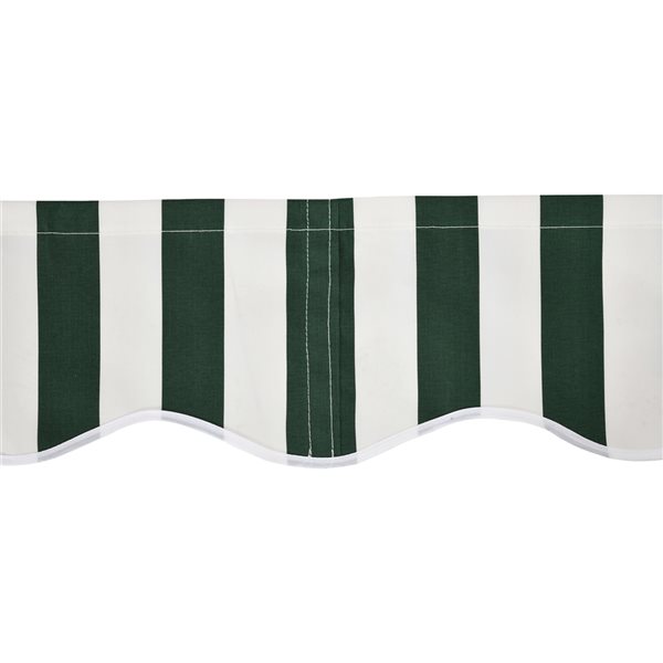 Outsunny 10-ft x 8-ft Retractable Green and White Awning Fabric Replacement with UV Protection