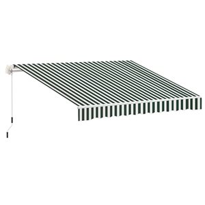 Outsunny 10-ft x 8-ft Retractable Green and White Awning Fabric Replacement with UV Protection