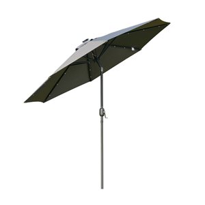 Outsunny 9-ft Charcoal Grey Garden Patio Umbrella