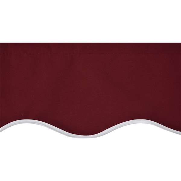 Outsunny 12-ft x 10-ft Retractable Wine Red Awning Fabric Replacement with UV Protection