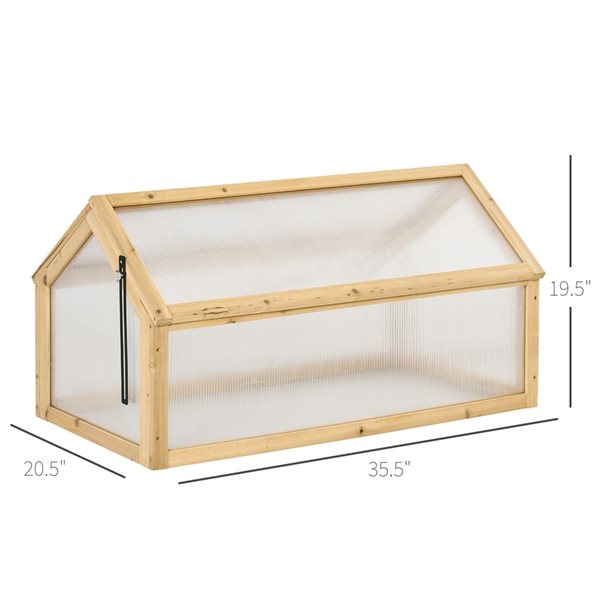 Outsunny 2.96-ft L x 1.71-ft W x 1.63-ft H Cold Frame