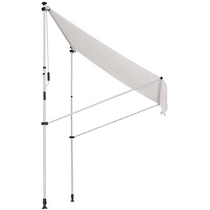 Outsunny 6.6-ft x 5-ft x 9.2-ft White Window/Door Manual Retraction Awning